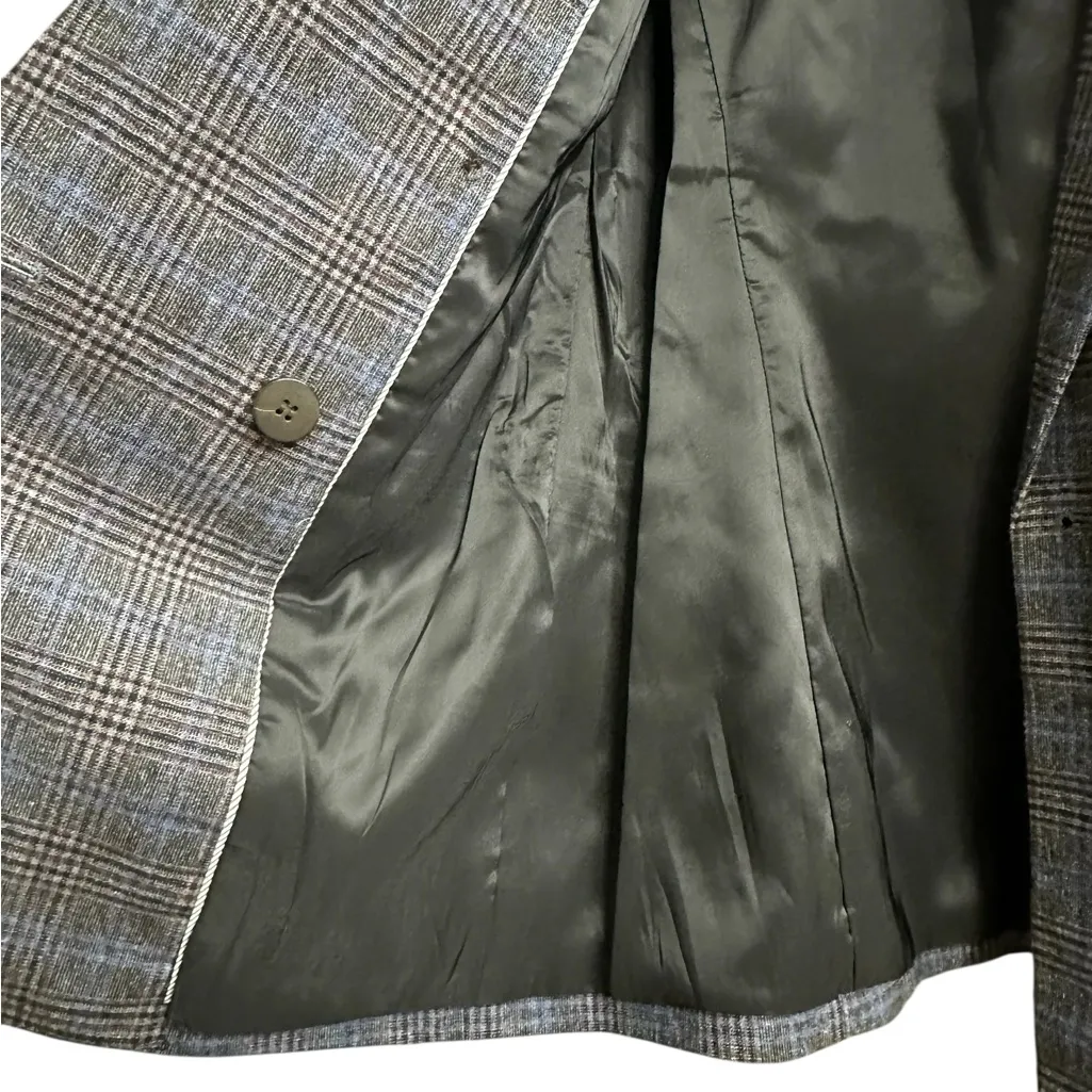 Madewell The Rosedale Blazor Double Breasted Plaid Wool Preppy Academia Size 00 - Image 8