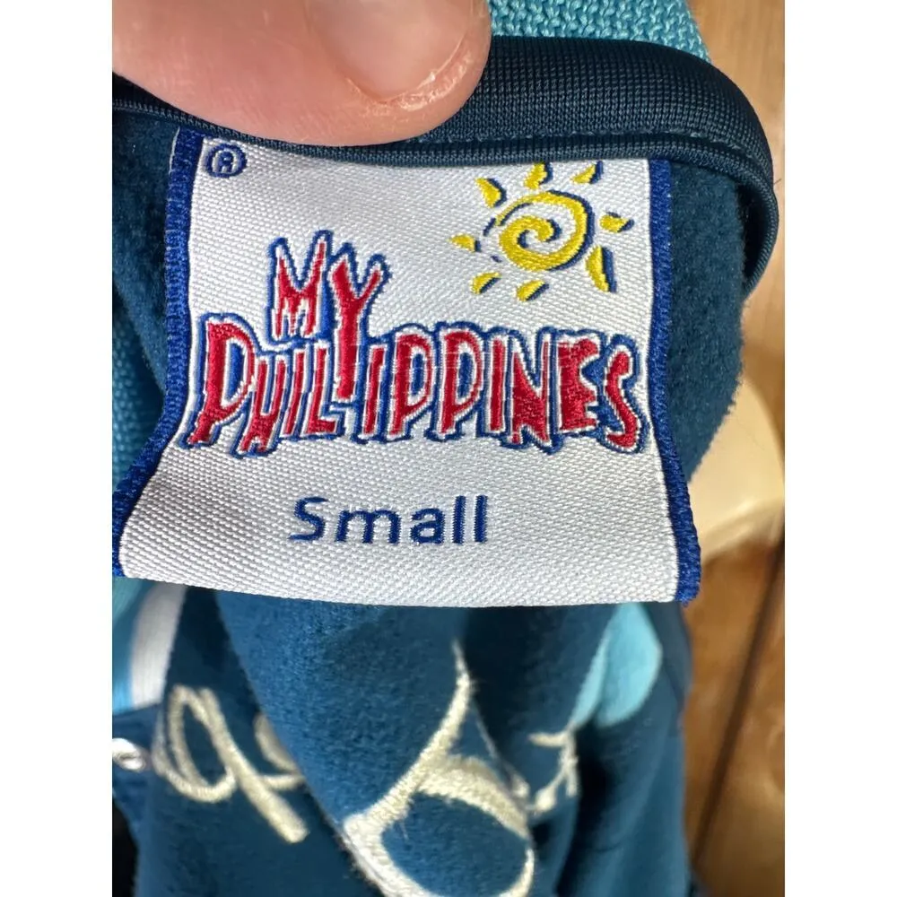 Women’s My Philippines Varsity Jacket – Blue Colorblock – Size Small - Image 5