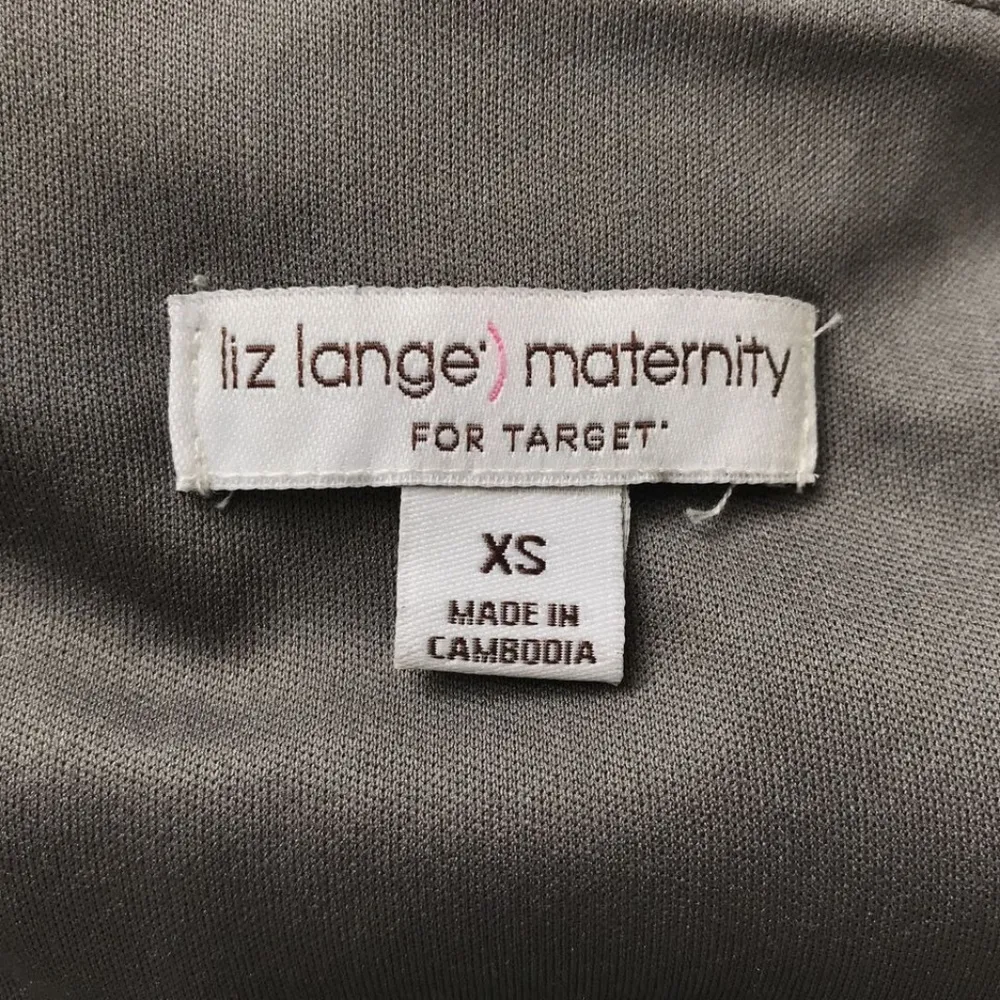 LIZ LANGE MATERNITY XS Long Dress Gray Sleeveless - Image 6