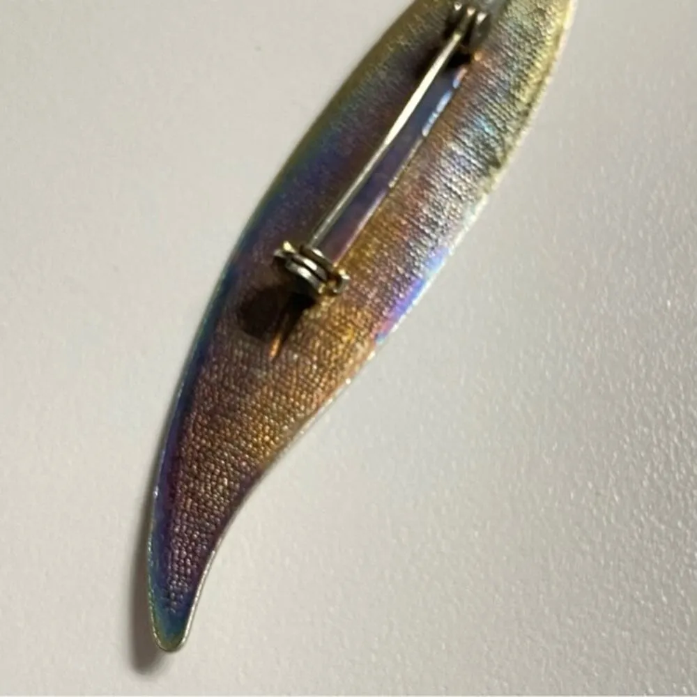 Vintage Sterling Silver Leaf Brooch Pin Unsigned BeauSter Motif Beaucraft 1950s - Image 6