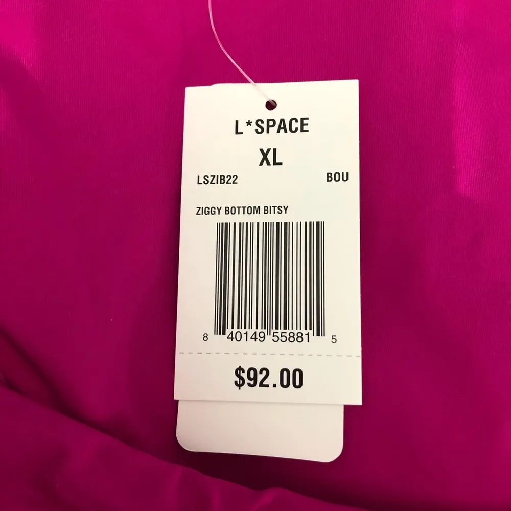 L*Space Ziggy Bikini Bottom in Bougainvillea Pink XL NWT - Image 7