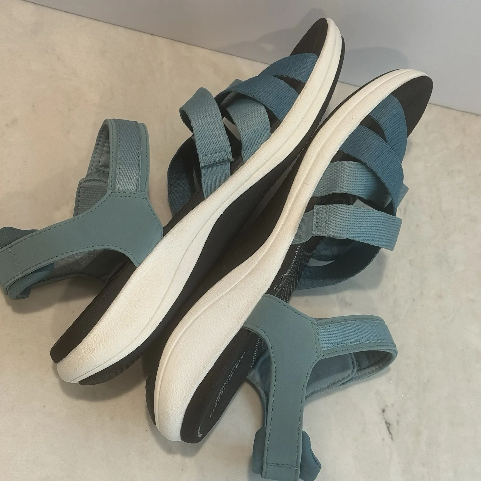 New CLARKS MIRA TIDE Blue Hook Loop Active Sandals Comfort SHOES WOMENS SZ 10 D - Image 8