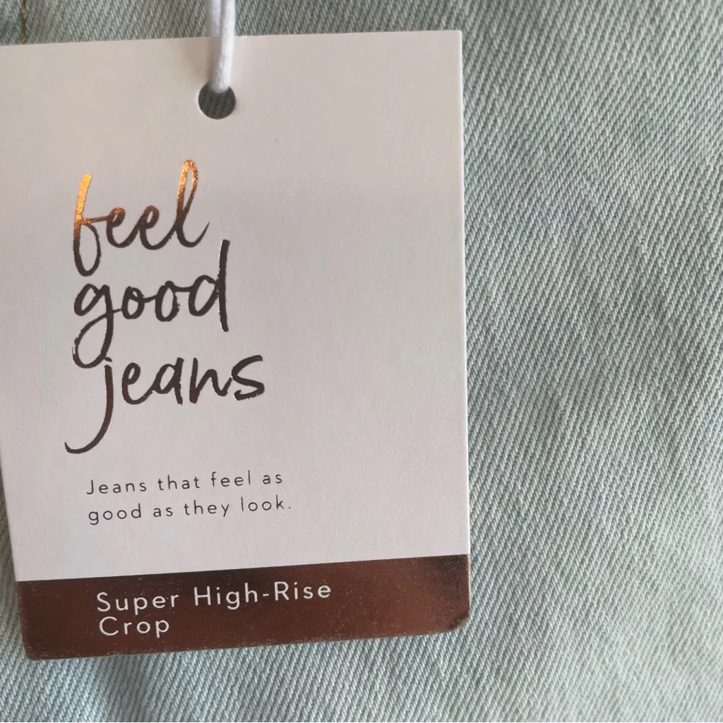 LC Lauren Conrad Jeans Women's 10 Blue Light Wash Super High Rise Crop Jeans NWT - Image 4