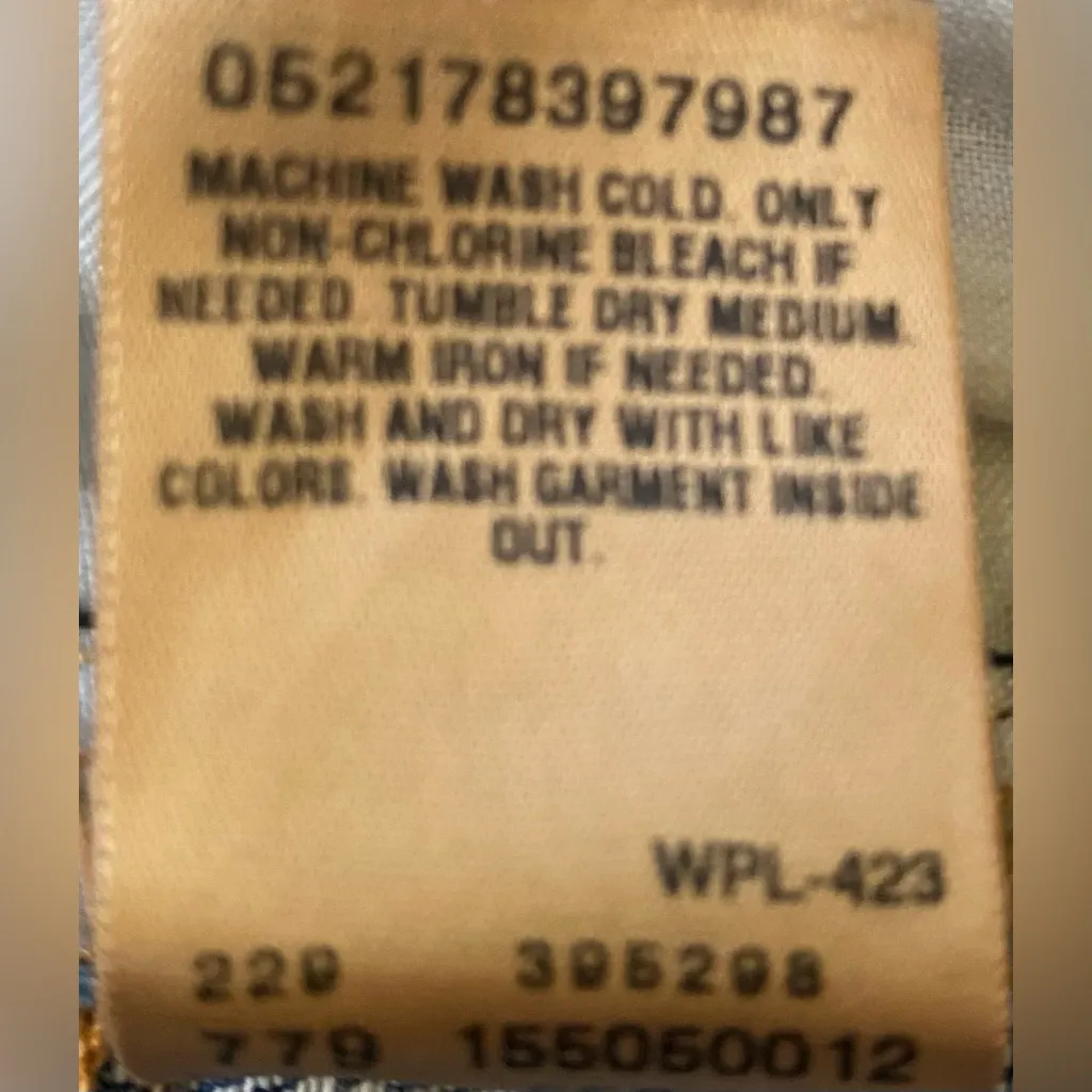 LEVI’S 505 straight leg mid rise 5 pocket blue medium length classic size 10 - Image 11