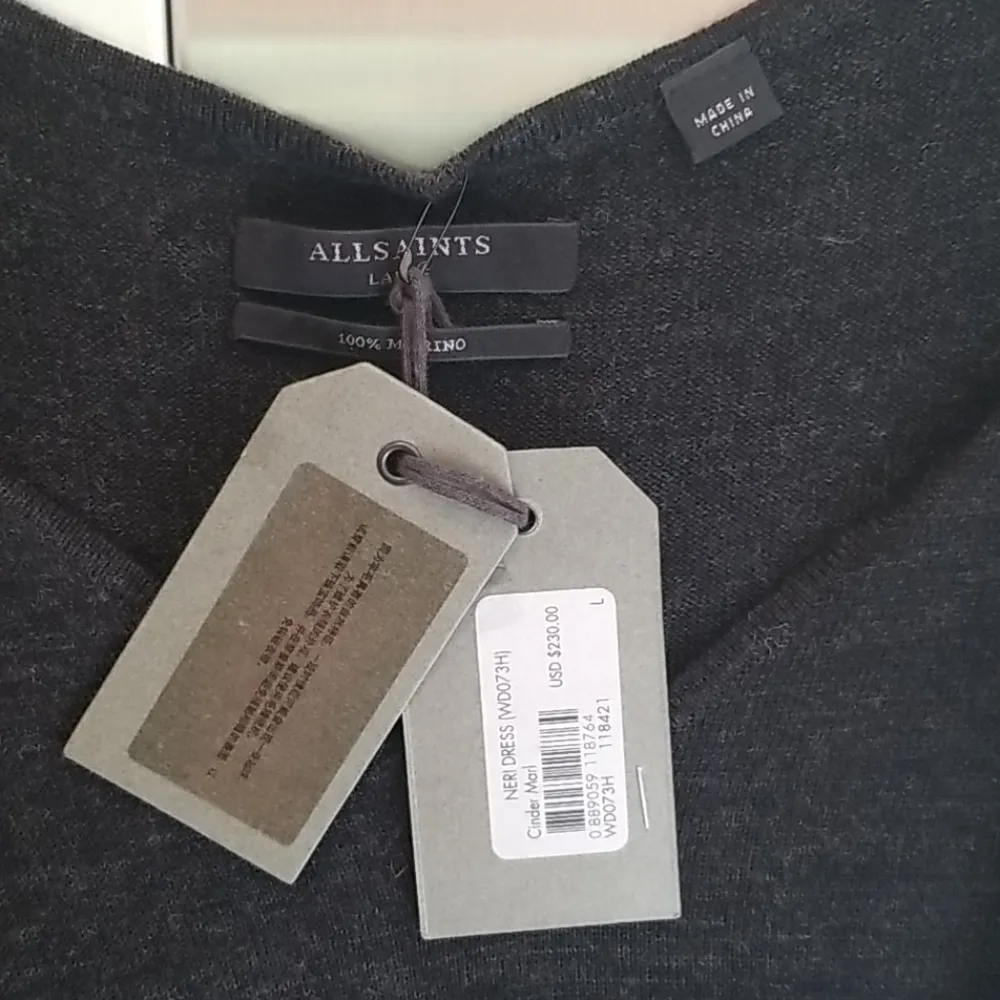 💕ALLSAINTS💕 Neri Dress 100% Merino Wool L NWT - Image 6