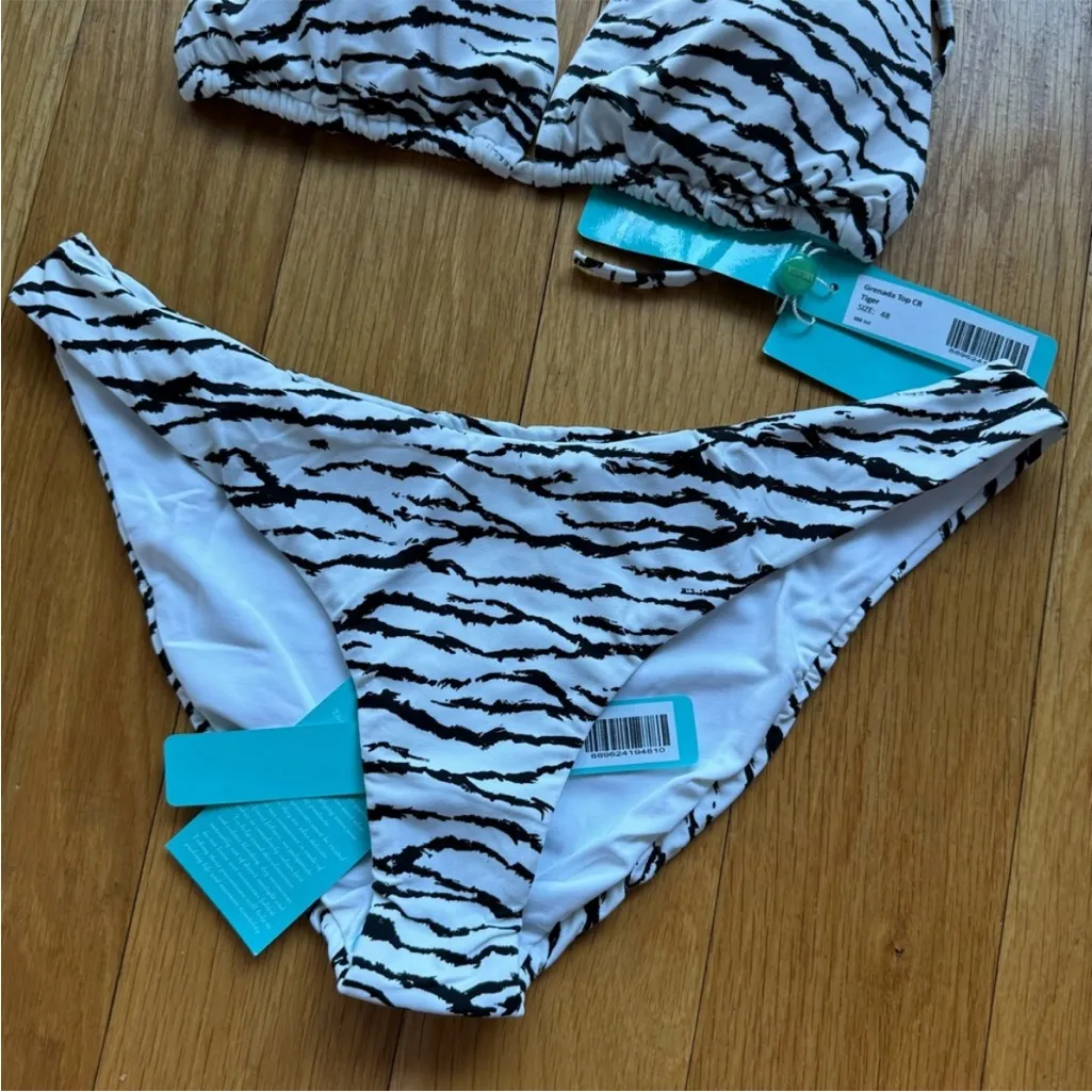 NWT Melissa odabash grenada tiger print bikini set in US 10 Black - Image 6