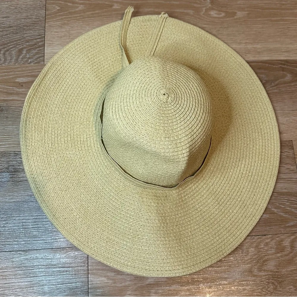 Sun N' Sand Women's Shoreline Hues Wide Brim Sun Hat Tan - Image 6