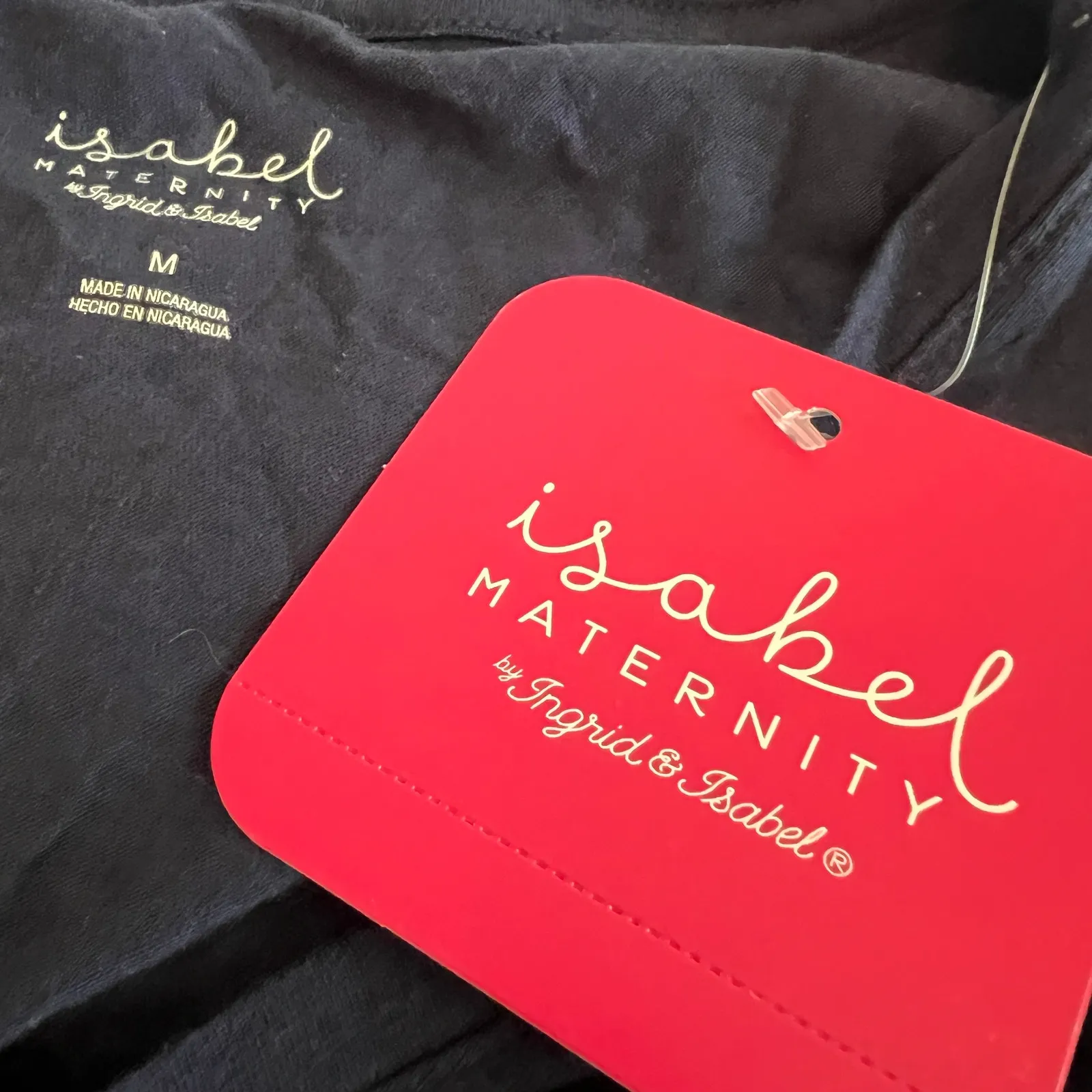 Isabel Maternity Navy Long Sleeve Side Shirred T-Shirt - Size Medium - NWT - Image 5