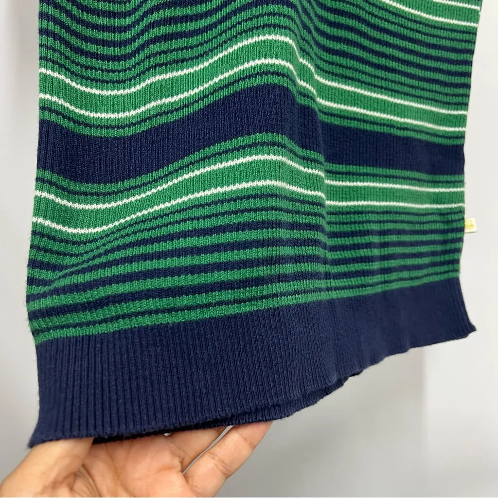 United Colors Of Benetton Off-Shoulder Green & Navy short sleeve Sweater size M - Image 8