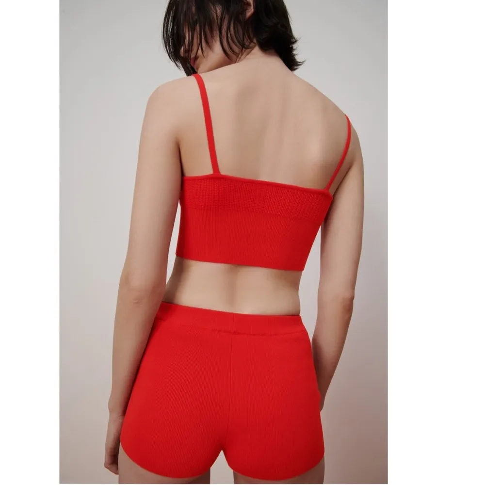 NWT ZARA RIB SHORTS HIGH WAISTED BLOGGERS FAV SMALL - Image 5