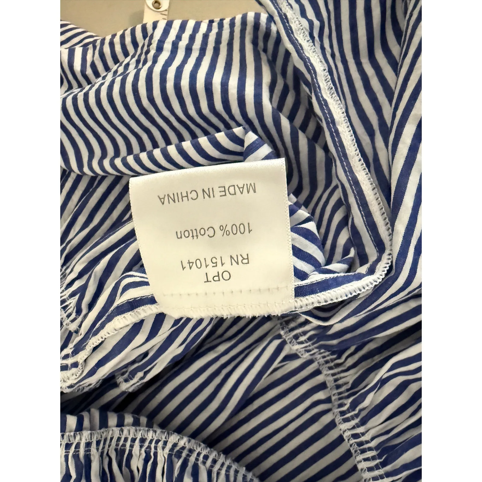 Tuckernuck O.P.T. Blue White Striped Flounce Ruffle Cut-out Stella Maxi Dress S - Image 6