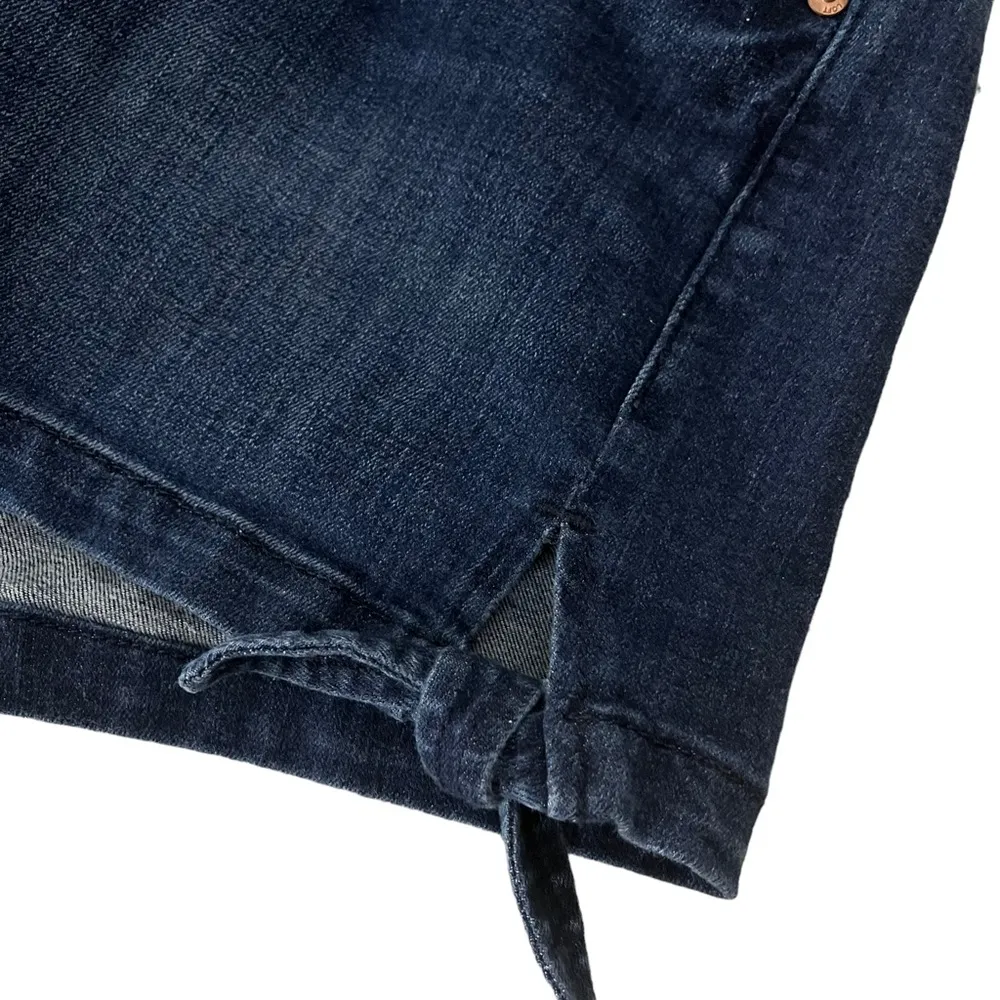 Ann Taylor Loft Dark Blue Jean Short w/ Tie Sides, Sz 4/27 - Image 9