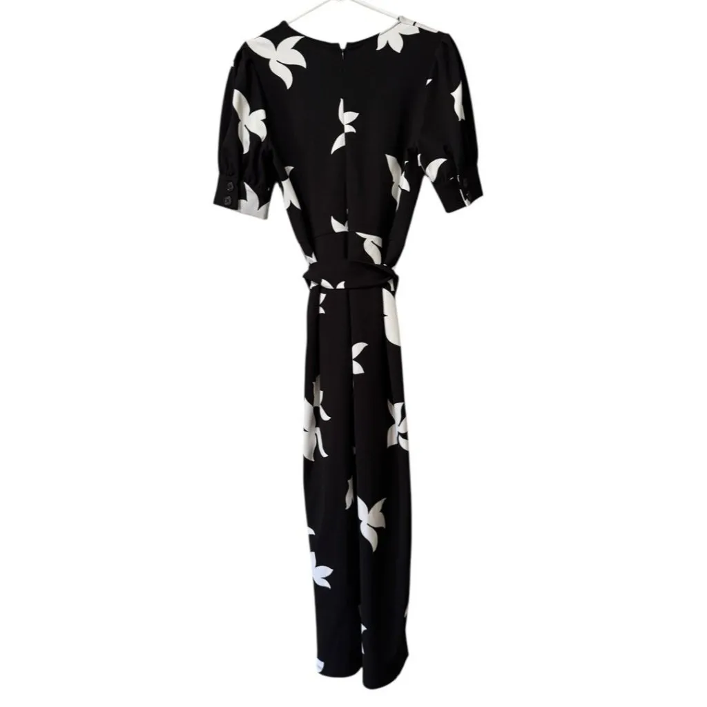 Worthington Midi Jumper Floral Chic Size XS Zip Tie Front Business Casual Office - Image 2