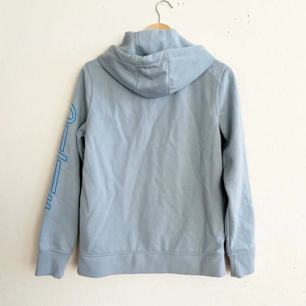 Carhartt Women's Hoodie Rain Defender Relaxed Midweight Graphic Sweatshirt Blue - Image 2