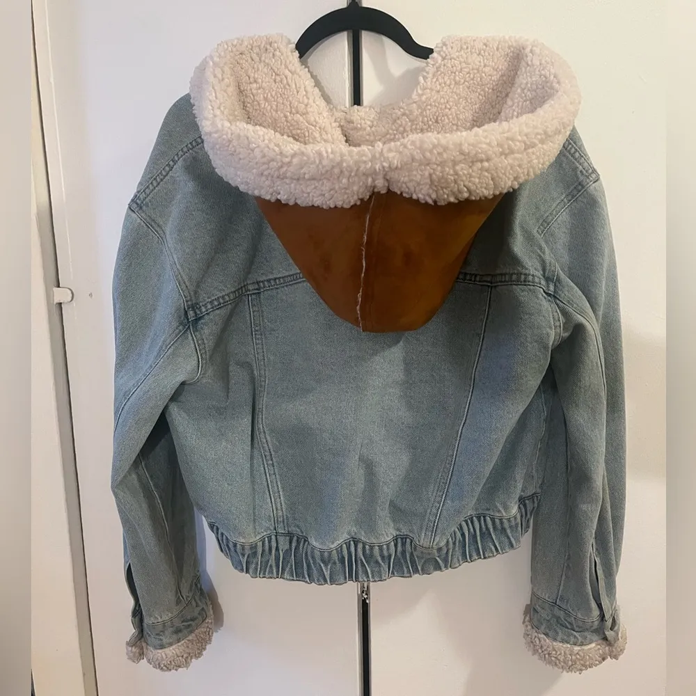 Free People  Fur Denim jacket - Image 11