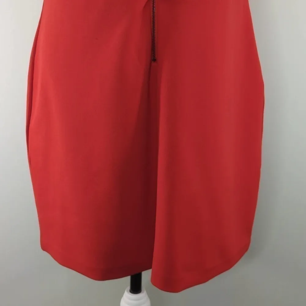 MNG Mango Basics Womens A-line Dress Red Business Career L‎ - Image 6