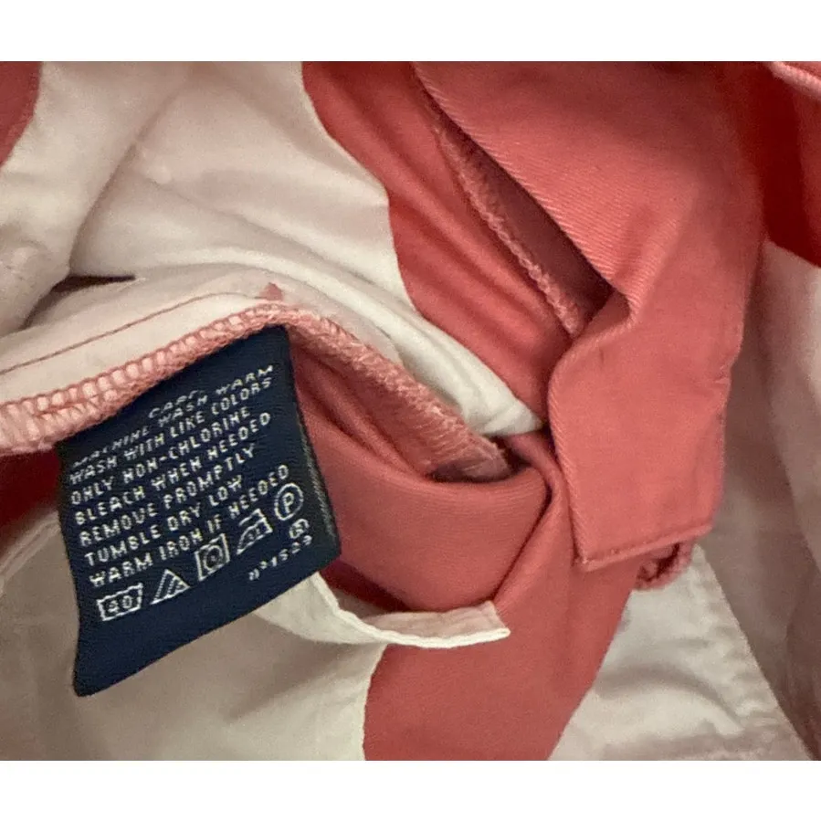 Ralph Lauren Sport Preppy Polo Pony Logo Coral Pink Chino Shorts Size Women's 2 - Image 5