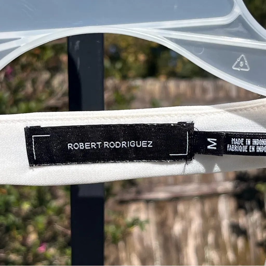 Robert Rodriguez Tyler White Open Back Draped Blouse Size M - Image 3