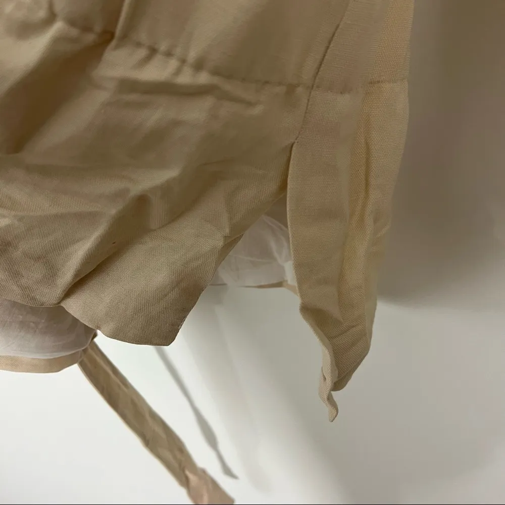 Zara Basic Linen Blend Blazer Tie Front NWT - Image 5