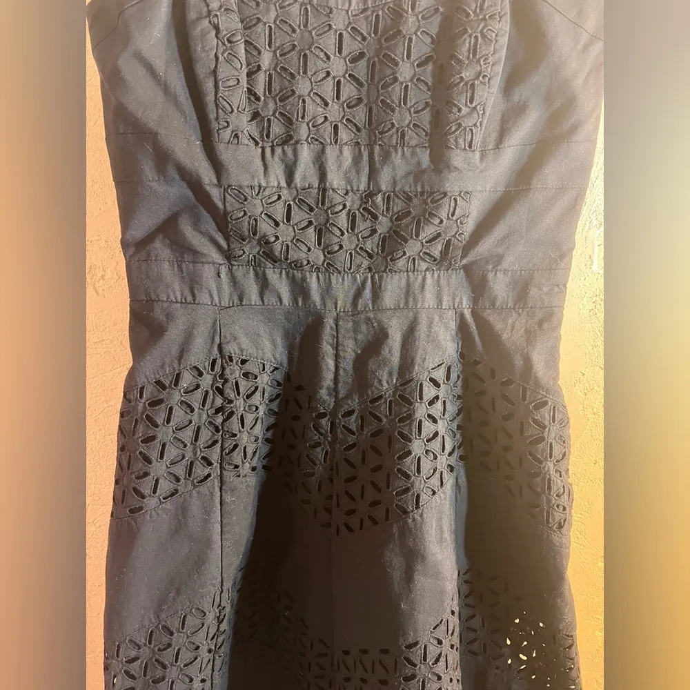 White House Black Market Black Sleeveless Midi Sundress - Image 3