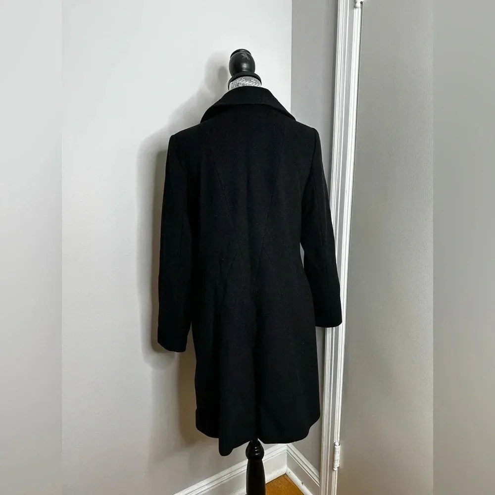 George Simonton Studio Designer Black Wool Peacoat. Sz: 10 Petite. Size 10P - Image 2