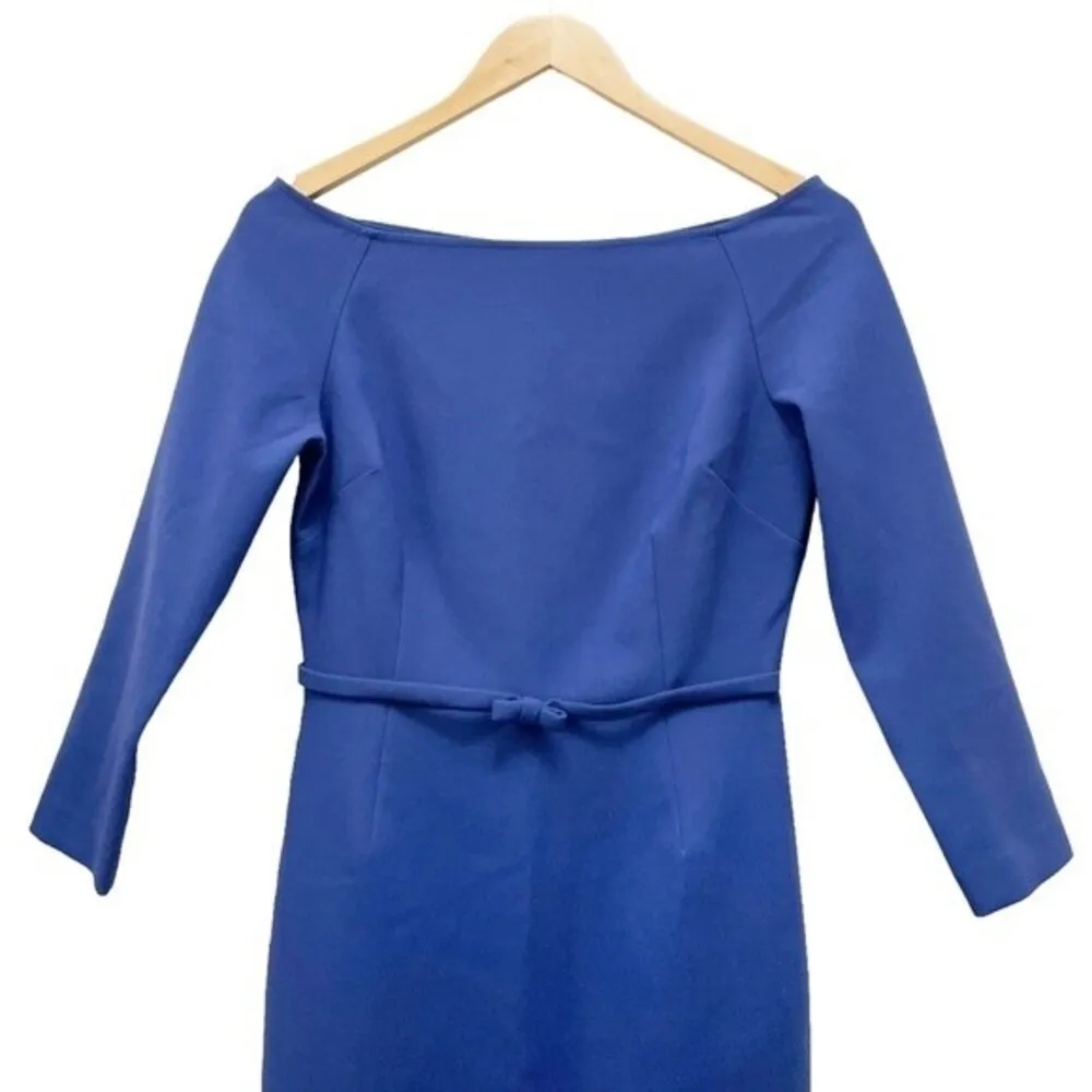 LIKELY Duchess Dress Royal Blue OTS Off The Shoulder Bodycon Midi Women’s Size 6 - Image 7
