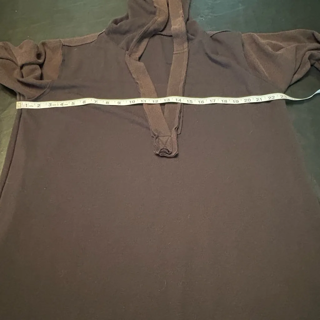 POL Black and Brown Long Sleeve Hooded Dress size M - Image 11