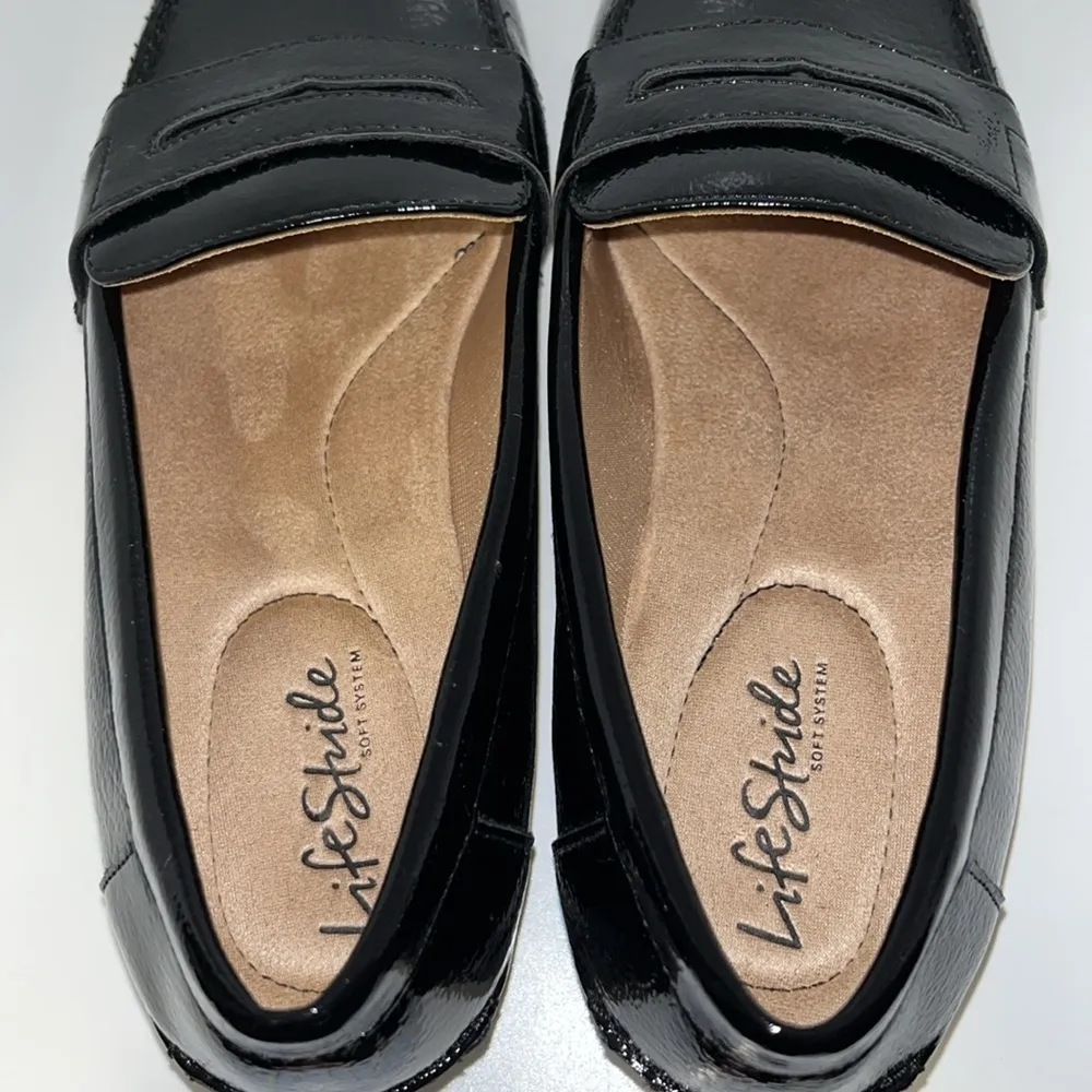 LifeStride Madison Penny Loafers Slip On Shoes Vegan Patent Leather Women’s 8.5 - Image 6