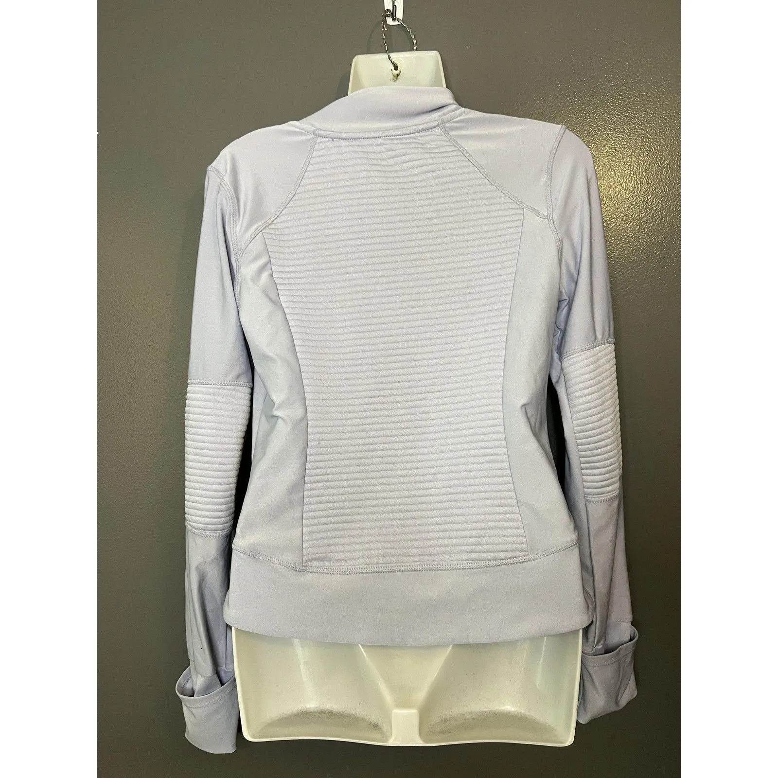 Mondetta Athletic Jacket Women's Small Light Lavender Full Zip Ribbed Panels - Image 4