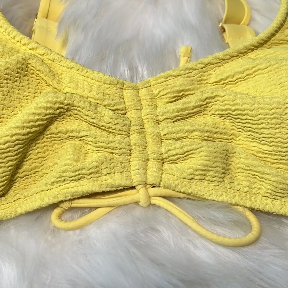 Xhilaration yellow ribbed bikini set - Image 3