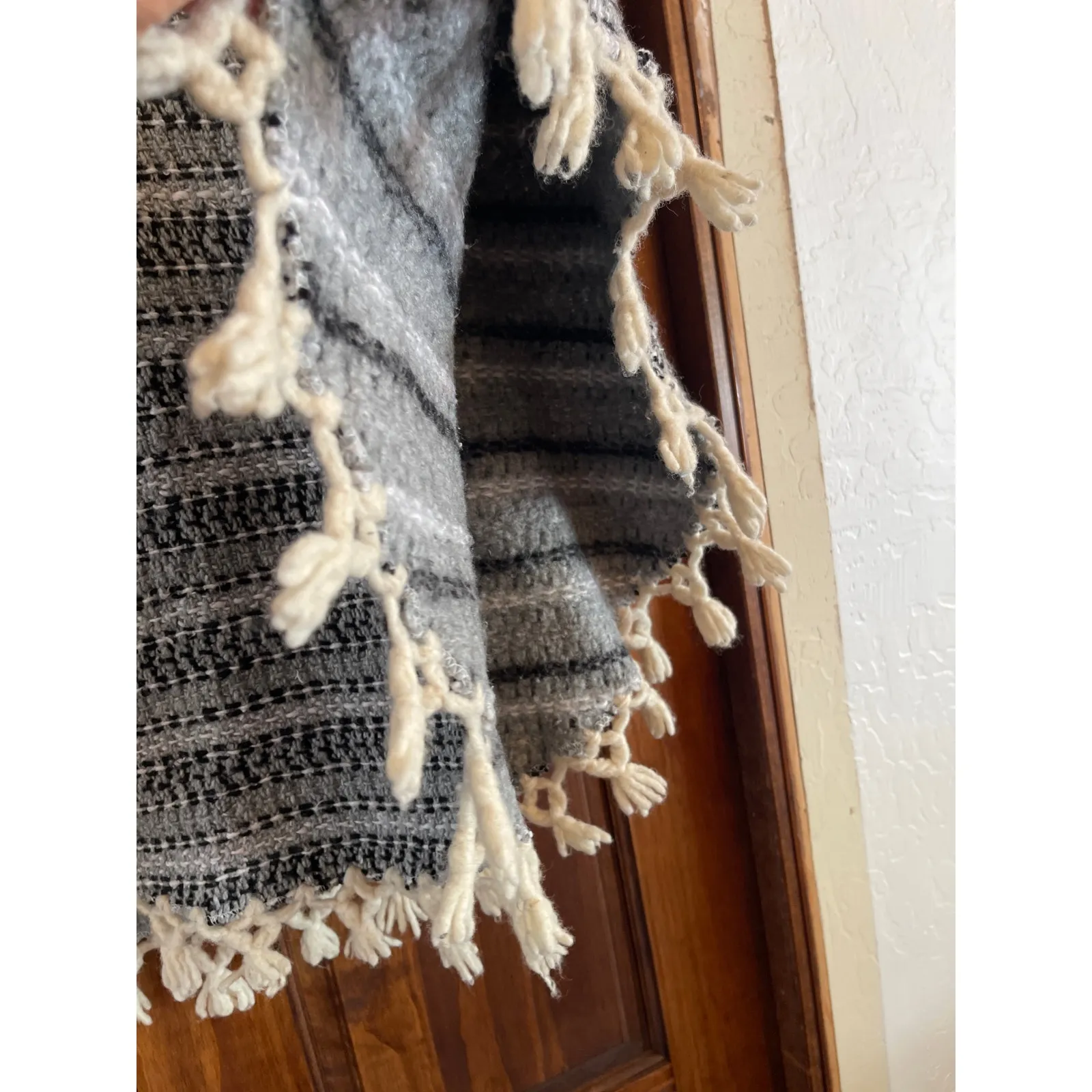 Handmade  Bohemian knit poncho O/S - Image 4