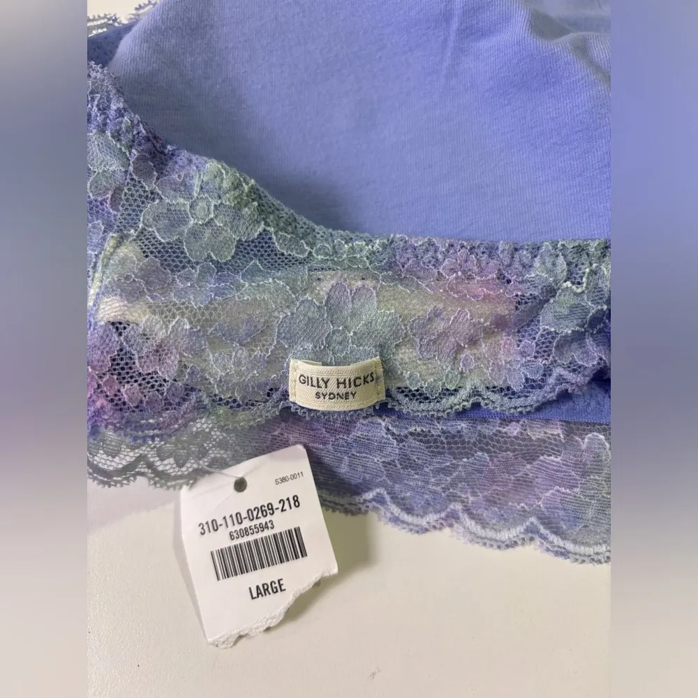 NWT Gilly Hicks Hollister Lavender & Mint Longline Halter  Bralette L - Image 7