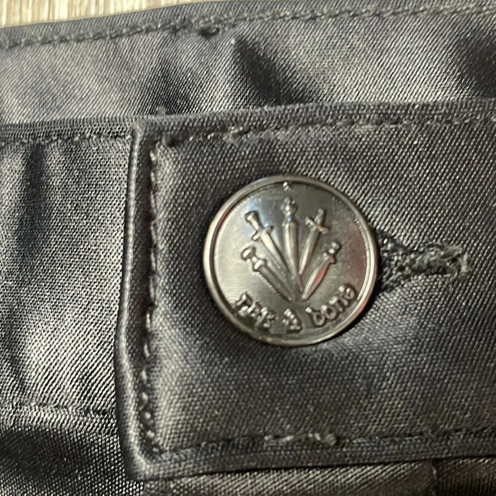 Rag & Bone High Rise Skinny Ankle Pants in Black Sateen Size 25 - Image 13