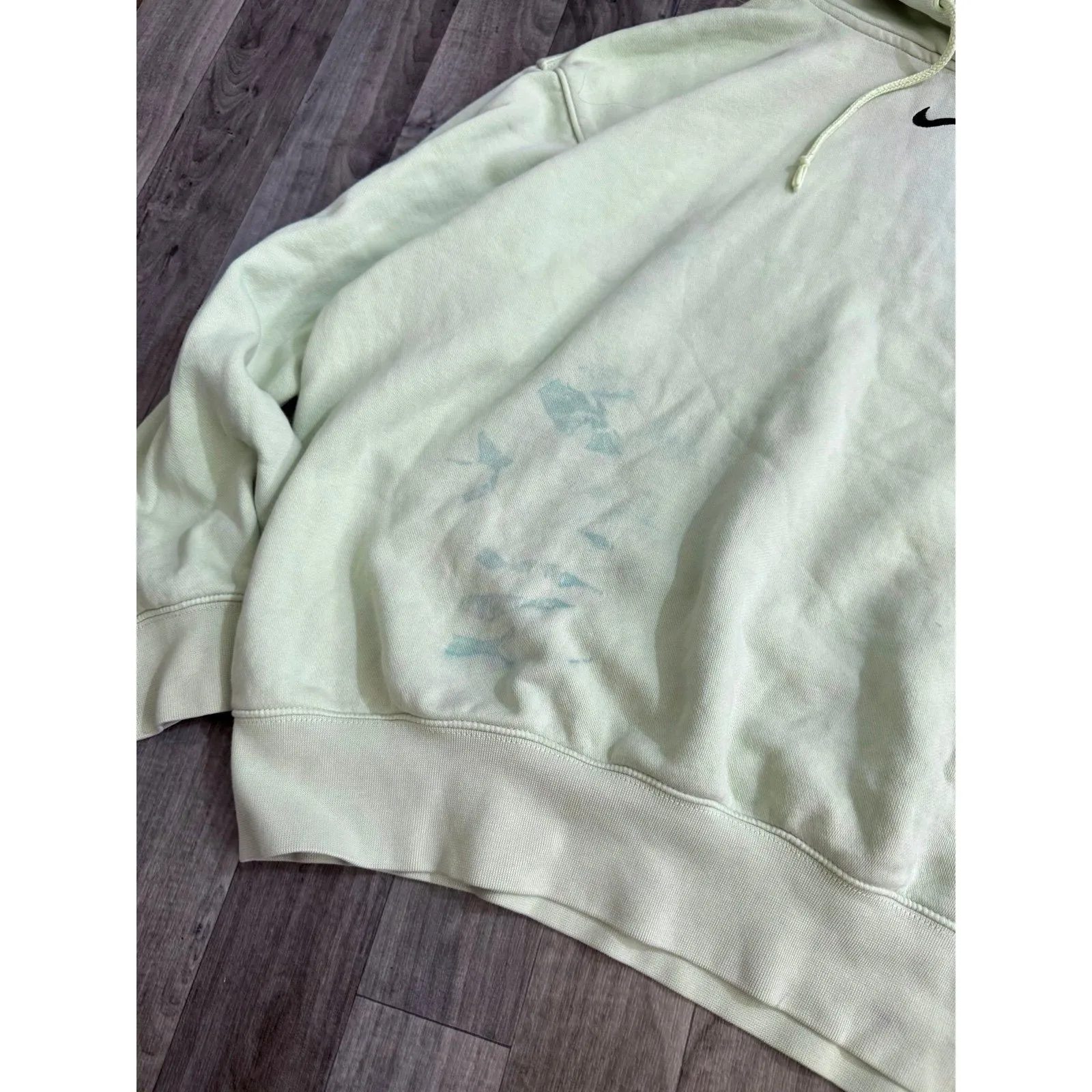 Nike Light green center check swoosh hoodie - Image 2
