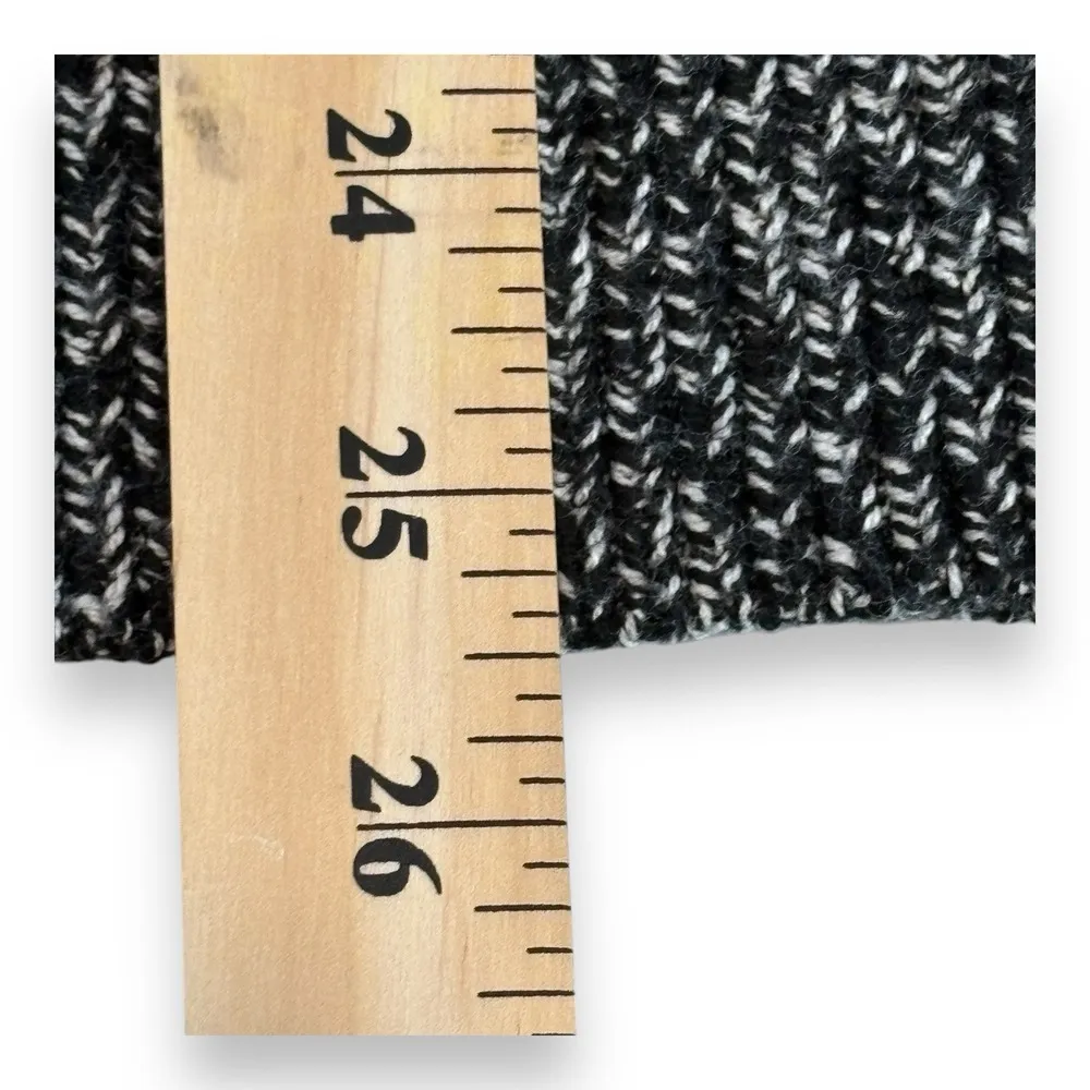 Athleta Womens Tunic Sweater XS Deep Split Hem V Neck Black Marl Wool‎ Blend - Image 7