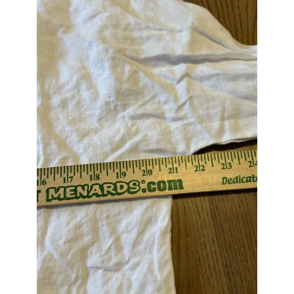 Wilfred Aritzia Button down Shirt Blouse white 100% Organic Linen Size XS Luxury - Image 9