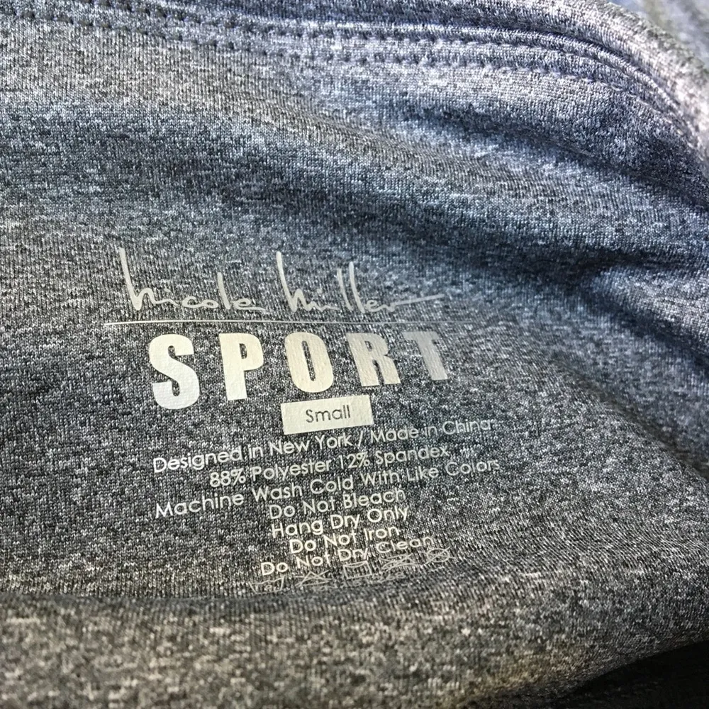 NWT Nicole Miller Sport Gray Skinny Athletic Workout Leggings Size Small - Image 7