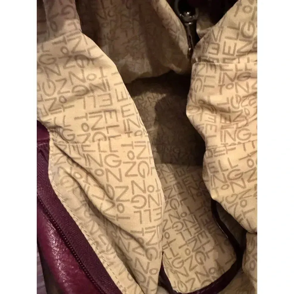 Ellington genuine leather large hobo bucket bag Oxblood Burgundy On trend Red - Image 6