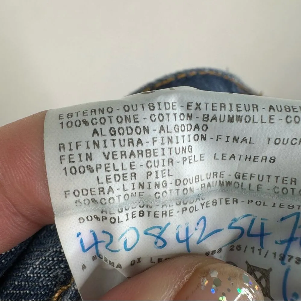 Dolce & Gabbana Denim & Suede Leather Panel Flared Blue Jeans Size 31 - Image 8