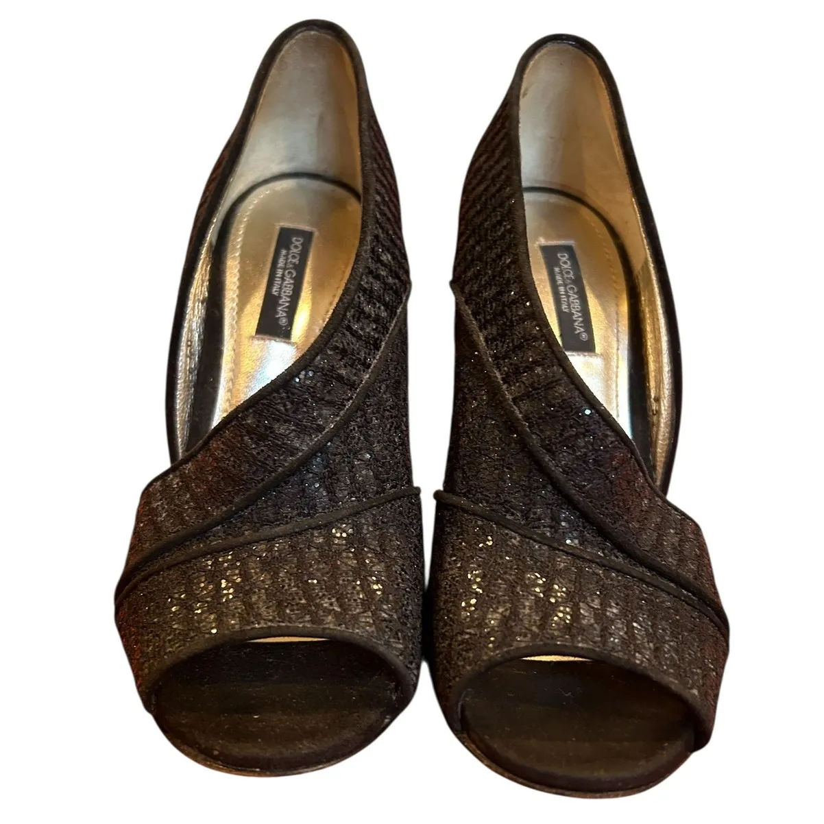 DOLCE & GABBANA Women's Stiletto Heels Size EU 35, US 5 Black D'orsay Pumps - Image 4