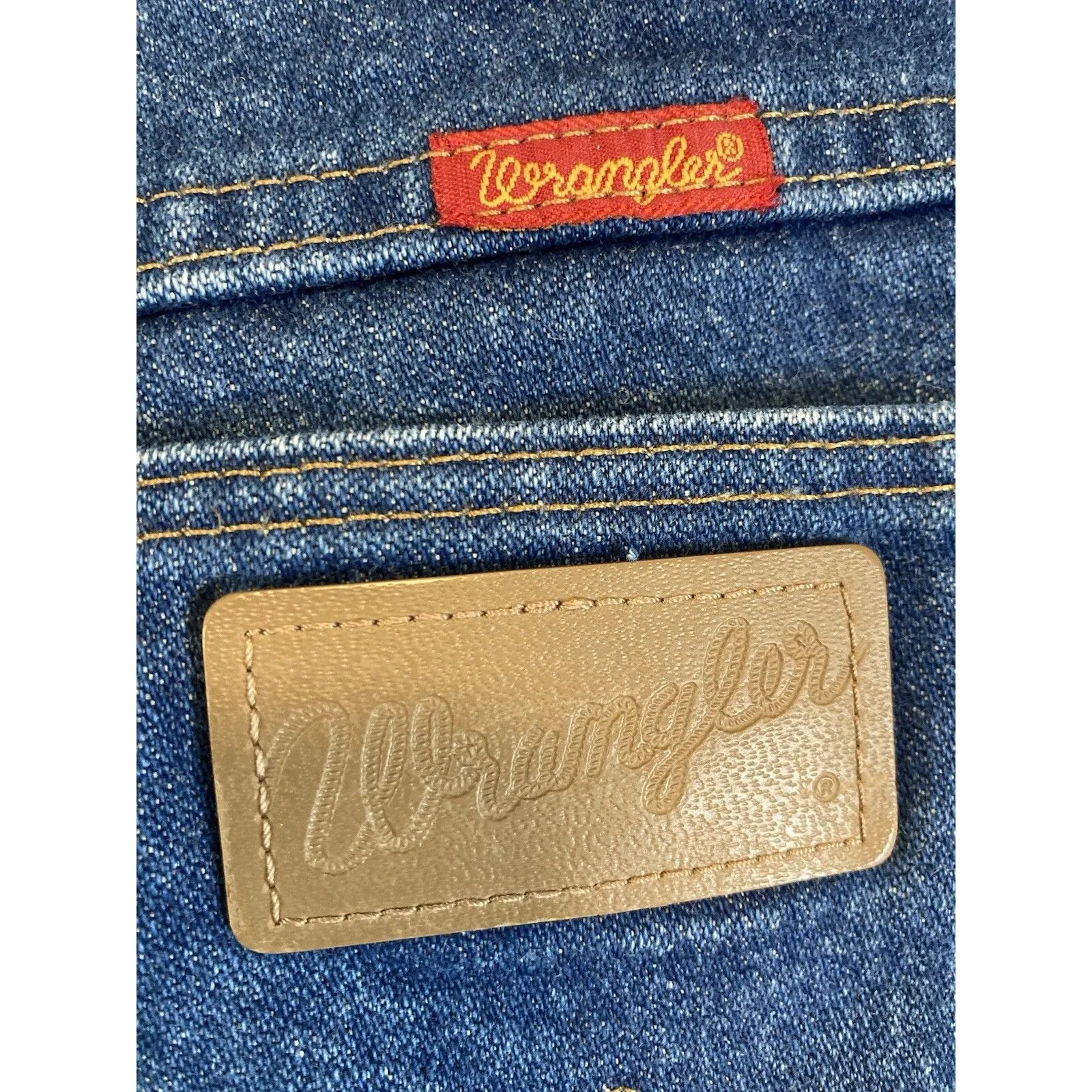 VTG Wrangler Jeans Womens 29x32 14MWZG Cowboy Cut Denim Blue High Rise Western - Image 9