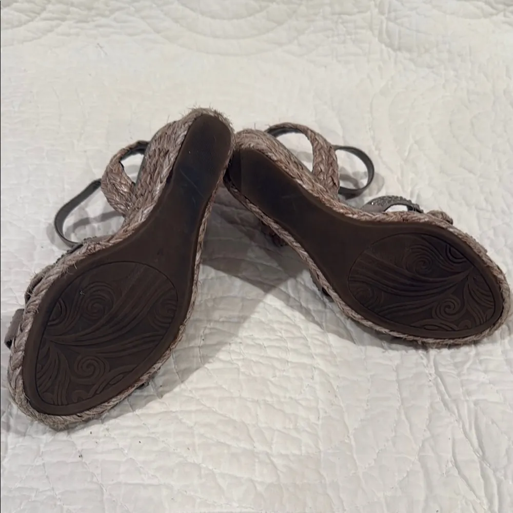 Impo Brown Wedge Sandals with Ankle Strap - Image 3