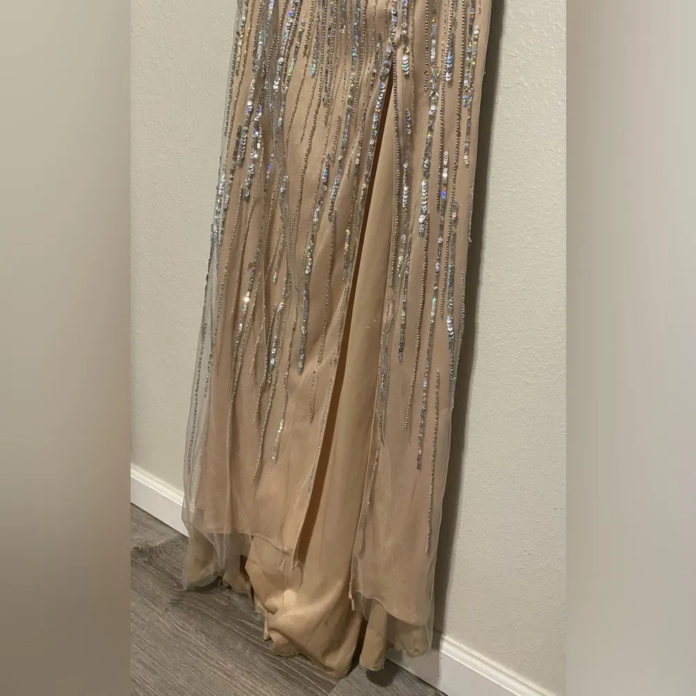 Jovani Strapless Sequined Formal Gown | Dress - Image 5