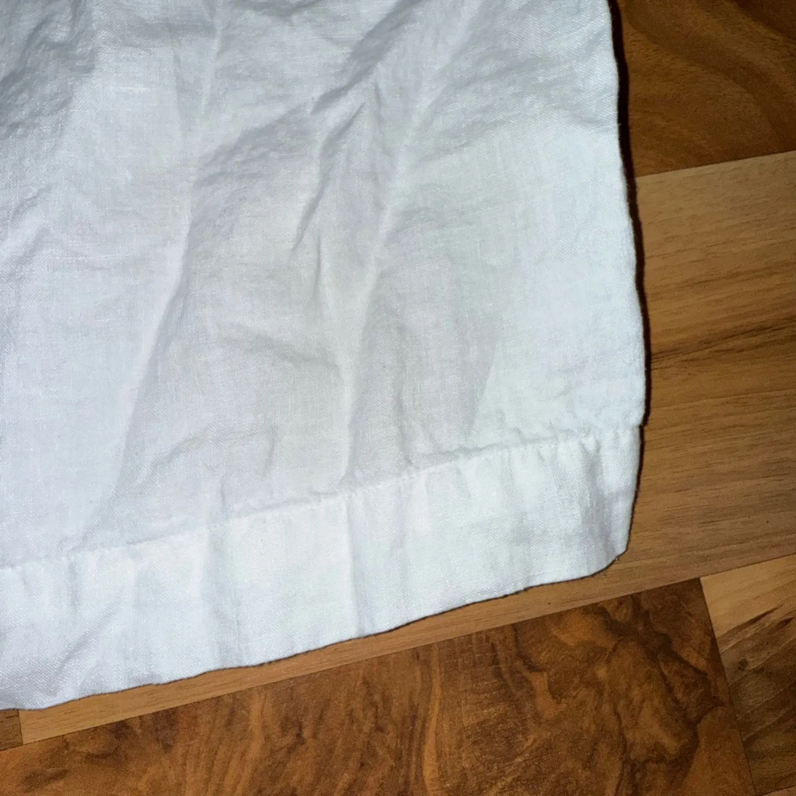 Haris Cotton Linen Dress Womens White Short‎ Sleeve Casual Summer Made in Greece - Image 3