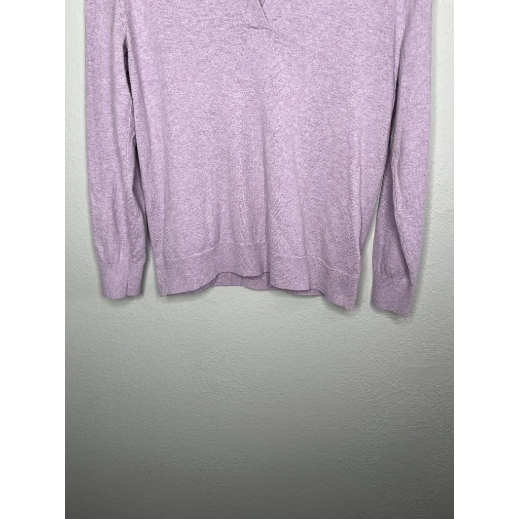 J.Crew Womens Purple Polo Sweater With Cashmere  Size S - Image 6