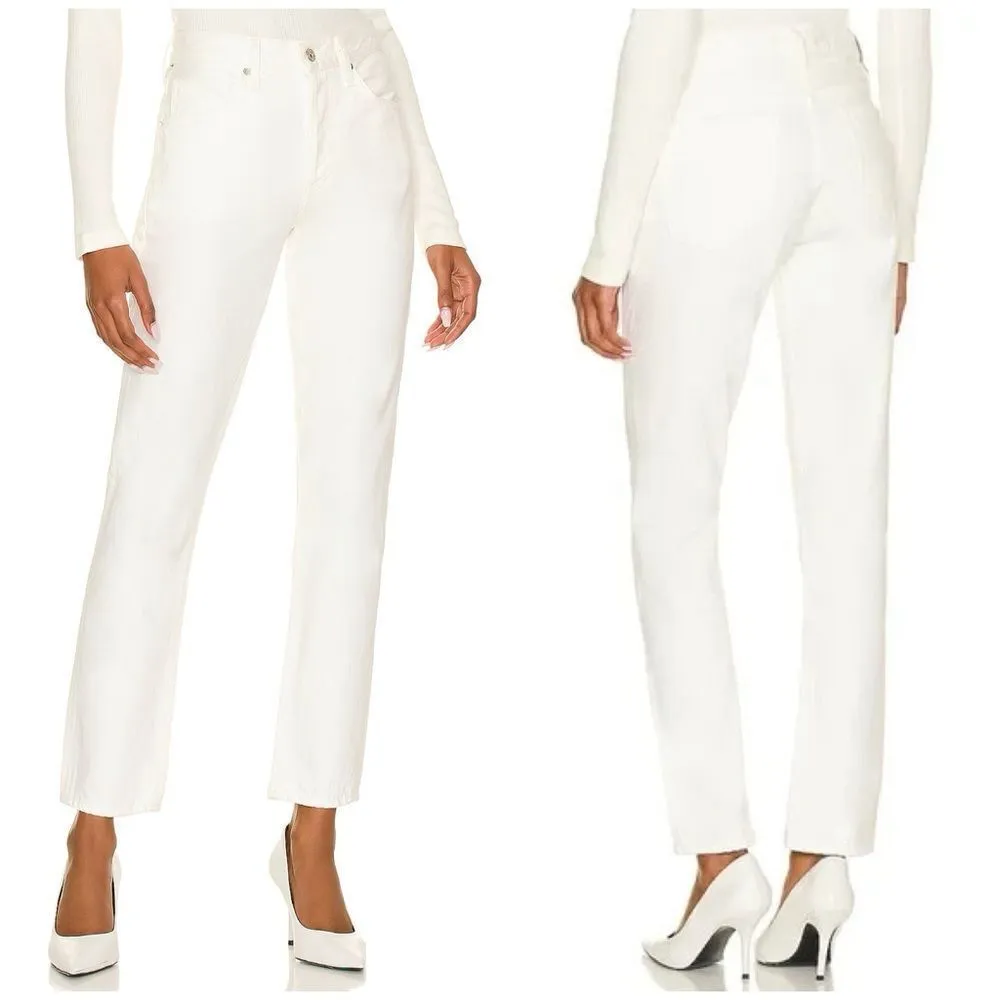 Citizens of Humanity COH Emerson Slim Boyfriend Jeans in White Size 30 - Image 15