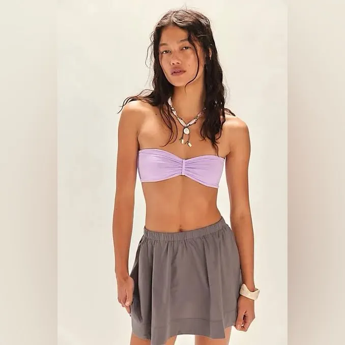 New Set! FREE PEOPLE free-est MILANI Skirt Sleeveless Top Size LARGE Gray - Image 7