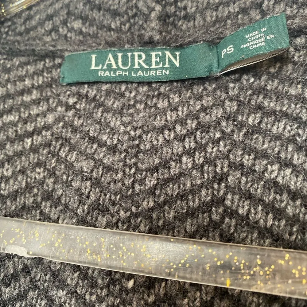 Lauren Ralph Lauren Wool Mix Open Draped Cardigan - Image 2