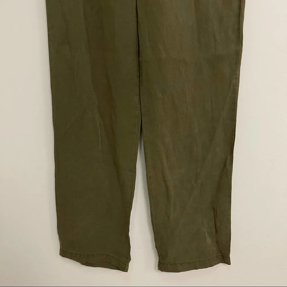 NWOT KAREN KANE Pants Army Green Stretch Waist Band Zipper Tencel Size Small - Image 10