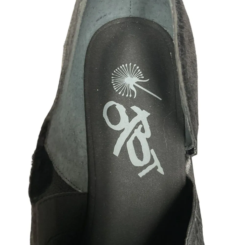 Otbt Black Calf Hair Coyote‎ Slip On Shootie Size 8.5M Low Heel Minimalist - Image 11